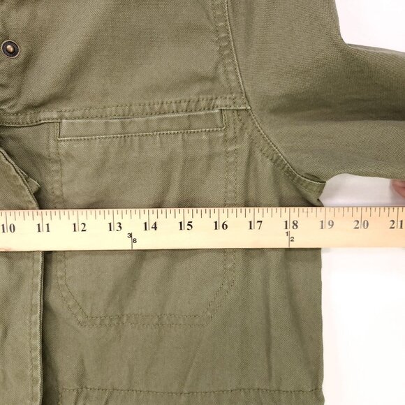 Madewell Dispatch Jacket Military Style Green Cotton Canvas Small Oversized - Picture 6 of 13